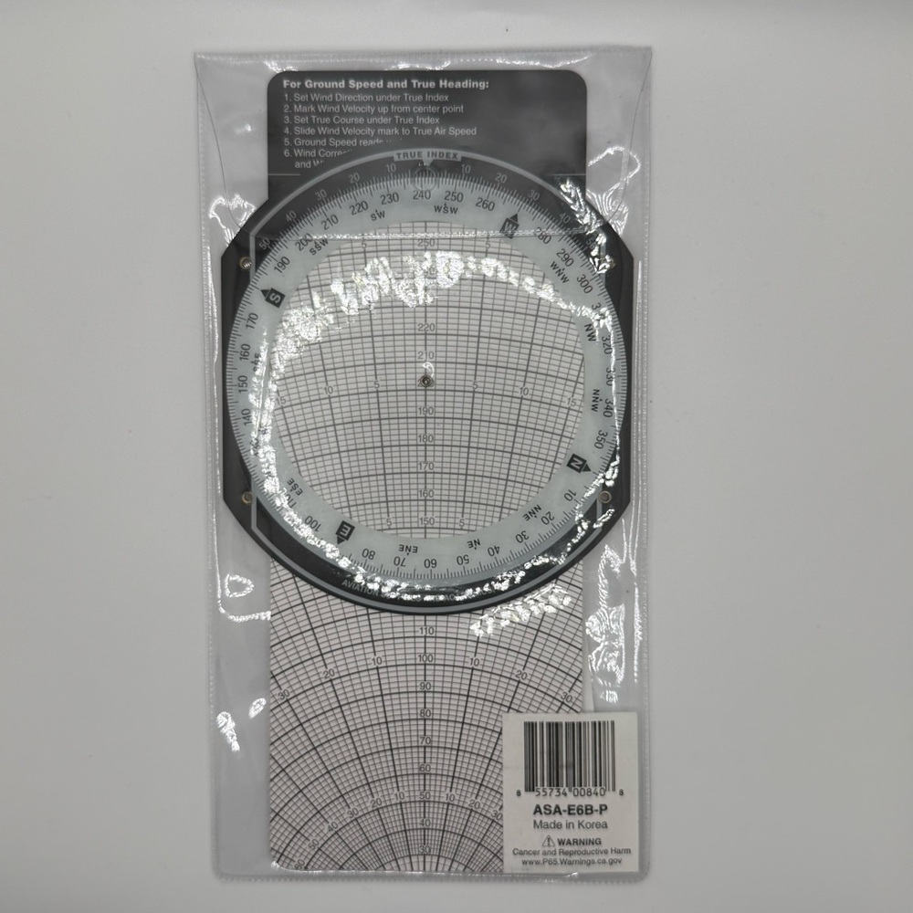 Aviation Flight Computer ASA E6bb-p NEW SEALED